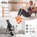 Mini Inversion Table, Spinal Decompression Table with Rollers, Back Stretching Table for Home Gym, 297 LBS Capacity & Easy to Store Back Stretcher Table