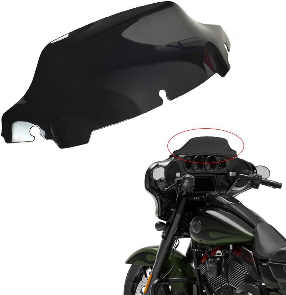 WYNMOTO Black 7" Wave Windshield Windscreen Wind Splitter Compatible for 2014-2023 Harley Davidson Touring Street Glide/Electra Glide/Ultra Limited/Tri Glide FLHT FLHX FLHXS FLHTK 14-23