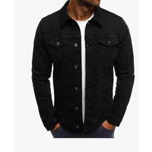 LONGBIDA Men's Casual Classic Denim Jacket Slim Fit Fashion Jean Coat, L