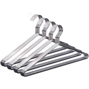MISSLO 20 Pack Metal Hangers Heavy Duty Stainless Steel Hangers for Clothes Closet Coat Clothing Suit Shirt, 16.4 Inch