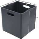 Plastic Storage Cubes Bin, Foldable Cubby Cubes with Handles, Pack of 4