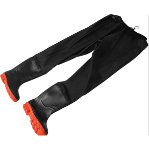 Men's Waterproof Fishing Waders Pants Heavy Duty PVC Rain Gear Anti-Skid Design for Fishing Hunting and Outdoor Activities, 47