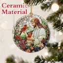 Christian Gift: Jesus with Cardinals Ornament | Christian Christmas Ornaments (Christmas Tree Ornaments), Religious Holiday Decor, Jesus Christ Decoration, Religious Gifts & Xmas Gifts