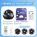 COOLNIGHT Night Light for Kids, 93 Lighting+3 Films Kids Night Light Projector, Remote+ Dimmable Star Projector,360 Ceiling Stars Glow in The Dark Stars, Christmas Gifts for 4 Year Old Boy Birthday Gift, Black