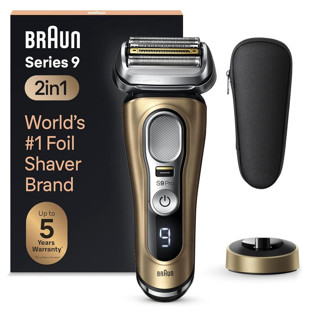 Braun Series 9 Pro 9419s Electric Shaver for Men, Wet & Dry Razor, Shaving Kit with 4+1 Head with ProLift Trimmer