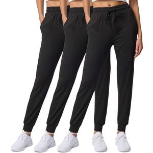 Real Essentials 2 Pack: Women's Ultra-Soft Lounge Joggers Sweatpants Athletic Yoga Pants with Pockets Size XXL