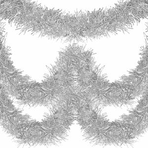 25 Feet Christmas Foil Fringe Garland Metallic Tassle Banner Wall Hanging Tinsel Streamers Backdrop for Parade Floats, Thanksgiving, Birthday, Halloween Party Decorations(4" x 25', Silver)