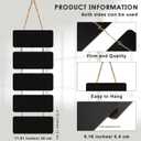 Double Sided Hanging Chalkboard Signs Wooden Erasable Message Board Rustic Chalkboard Hanging Signs Rectangle Message Memo Display with Rope for Wedding Bar Restaurant Kitchen Wall(1 Set)