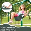 AGPTEK Swing Seat, 30.4 x 6 x 0.27 Inch Yard Swing for Kids & Adults with Metal Triangle Ring - Green(113KG /250LB Weight Limit)