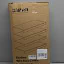 Wire Shelf Covers, Bamboo Wire Rack Covers for Pantry, Closet (4pcs, 24" W x 12" D)