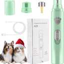 VIWIK Dog Nail Grinder, 2-Speed Rechargeable Dog Nail Trimmers for Large Medium & Small Dogs, Upgrade Professional Electric Pet Paws Grooming, Quiet Puppy Grooming Tool, for Dogs Cats (Green)
