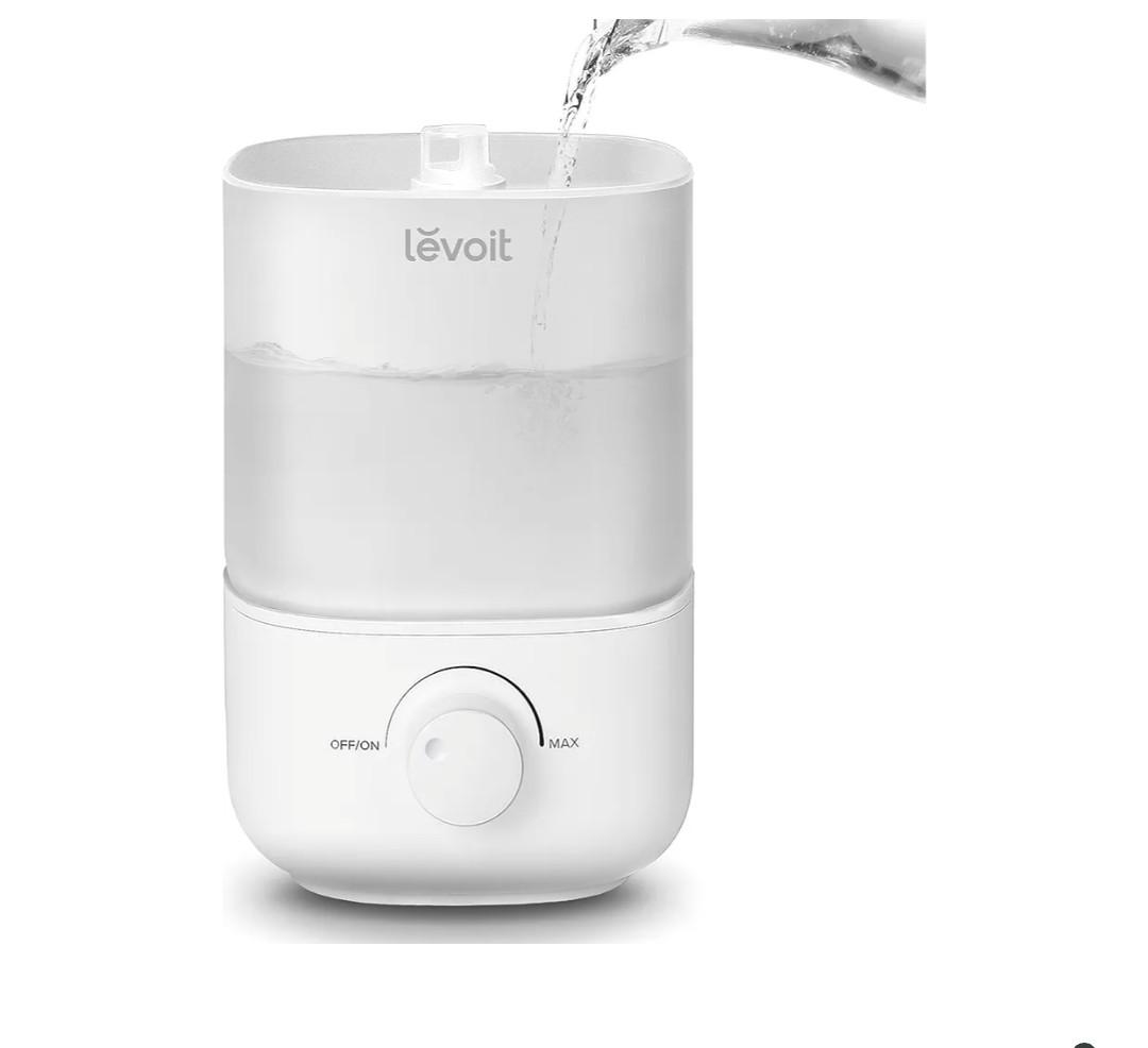 LEVOIT Top Fill Humidifiers for Bedroom, 2.5L Tank for Large Room, Easy to Fill & Clean, 28dB Quiet Cool Mist Air Humidifier for Home Baby Nursery & Plants, Auto Shut-off for Safety, 25H