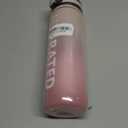 Water Bottle with Straw, 32oz Motivational Water Bottles with Time Marker to Drink, Tritan BPA Free, 1L Sports Water Bottle with Carry Strap LeakProof for Women Gym Fitness Outdoor (1 Pack) (Pink Gradient)