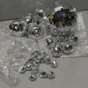 65 Pcs Disco Balls Decorations Assorted Size Disco Ball Ornament Reflective Hanging Mirror Ball Mini Large Silver Balls for Christmas Party Wedding Dance Ballroom Stage(6/3.2/2/ 1.2 in)