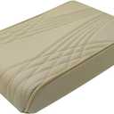 Car Armrest Box Heightening Pad, Arm Rest Covers, Easy to Install, Durable and Easy to Clean, It is A Practical Accessory that Enhances The Driving Experience (Beige, Angelic Pattern)