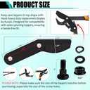 (2-Pack) Alloy Steel Lopper Replacement Blades with Screws Compatible with Garden Loppers  Heavy-Duty Large Pruner Blades for Tree Trimming, Branch Cutting and Gardening Tools  Black