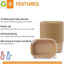 Celel 50 Pack 35 oz Paper Food Containers with Lids, Paper Meal Prep Containers Microwavable and Freezer Use Cardboard Food Concertinas - 50 Bowls 50 Lids