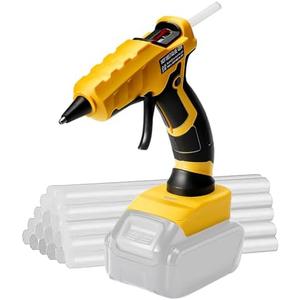 Cordless Hot Glue Gun for Dewalt, Suitable for Dewalt 18V/20V Max Lithium-ion Battery, 30s Quick Preheat Hot Melt Glue Gun with 30 Pcs Glue Sticks(7 * 150mm) for Arts/Crafts/Diy/Repairs(Tool Only)