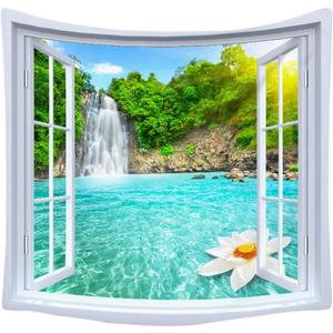 XIUYINHS Nature Forest Tapestry,Scenery Wall Tapestries,Mountain Tree Tapestry,for Home Office Dorm Indoor and Outdoor Decoration Large Size 59"(W) x59(L) GTCH(67)