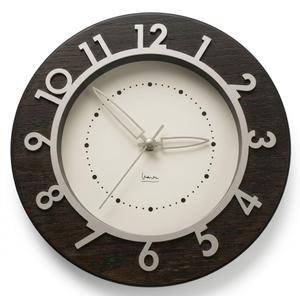 Target Wall Clock - Metal Numbers on Wood Grain Surface - 10" Diameter