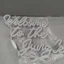 Welcome to the Jungle Neon Sign Jungle Decor Green Led Word Neon Light Signs for Wall Decor Usb Letter Light Up Sign for Garden Home Entryway Front Porch Party Gift