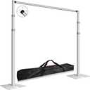 FUDESY Pipe and Drape Stand Kit, 10x10ft Heavy Duty Adjustable Metal Backdrop Frame for Photography, Wedding Parties, Decoration