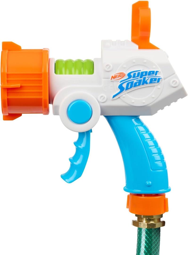 NERF Super Soaker Quadblast Blaster  Garden Hose Powered Soaking Machine for Epic Backyard Battles