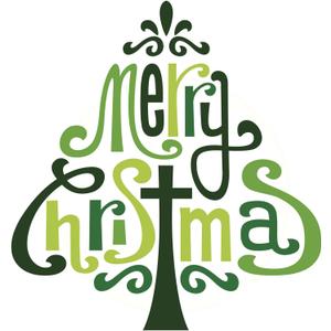 Family Merry Christmas Vibrant Quote Wall Decal Decoration Christmas Tree Silhouette Holiday Greeting Wall Dcor Holiday Gift Lasts Years and Easily Removable - Size: 40 in(W) x 40 in(H)