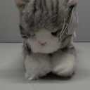 Bearington Collection Socks Plush Cat 15-in - Realistic Stuffed Cat - Grey Plush Toy