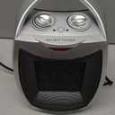 GiveBest Portable Electric Space Heater with Thermostat, 1500W/750W Safe and Quiet Ceramic Heater Fan, Heat Up 200 Square Feet for Office Room Desk Indoor Use, Silver