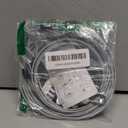 Cable Lock Double Loops 5Ft Long Silver Security Cable with Lock, Bike Locks Cables 2.5mm Braided Steel Coated Safety Cables Wire for Luggage, Outdoor, Clothesline (4 Pack)