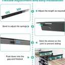Stove Gap Covers 2PCS, Stove Gap Filler Stainless Steel,13.8'' to 27.5'' Adjustable Length,Range Trim Kit,Oven Stove Gap Guard Between Stovetop and Counter,Easy to Clean Heat Resistant, Black