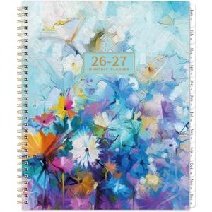2026-2027 Monthly Planner/Calendar - Jan. 2026 - Dec. 2027, 9" x 11", 2 Year Monthly Planner 2026-2027, Holidays, Month Tabs, Inner Pocket, Note Pages