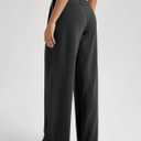 ODODOS Wide Leg Pants for Women Pants with Pockets, 29" Inseam, Black Onyx, Medium (Black)