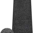 Azadx 2'x6' Indoor Outdoor Door Mat Heavy Duty Front Door Mat Ultra Absorbent Muddy Dirt Resist Welcome Door Mats Non-Slip Backing Entrance Mat for Home Commercial Outdoor Entrance Floor Mat (Dark Grey)