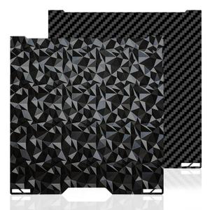 335×325mm PET PEO Double Side Build Plate for Bambu Lab A2L/H2C, Smooth Diamond PEO+Carbon Fiber PET Spring Steel Sheet Plate for Bambu Labs 3D Printer