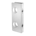 NAUBEA Lock and Door Reinforcer Plate, Reinforce and Repair Doors, Add Extra Security to Your Home, Latch/Deadbolt Cover Plate 2-3/4 in Backset, 1-3/8 in Thickness, Stainless Steel Door Guard