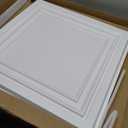 Art3d PVC Ceiling Tiles, 2'x2' Plastic Sheet in White (24-Pack), 24"x24"