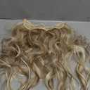 REECHO Invisible Wire Hair Extensions with Thinner Softer Lace Weft (Dark Blonde with Highlights, 12 Inch (Pack of 1))