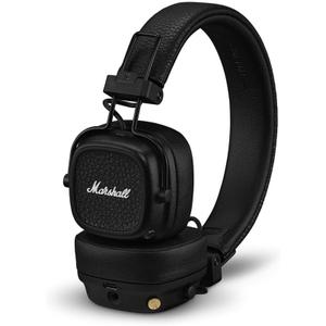 Marshall Major V Wireless On-Ear Bluetooth Headphones - 100+ Hr Playtime | Detachable Audio Cable | Microphone for Calls | Lightweight, Foldable Design for Travel - Black