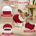 Lorehelina Dog Sweater for Small Dogs Argyle Cable Knit Turtleneck Pullover Winter Clothes for Boys Girls Stretch Chihuahua Yorkie Puppy Christmas Doggie Pet (S, Red)