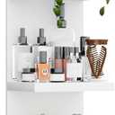 7 Tier Wall Shelf Unit, Floating Shelves for Storage Home Display, Versatile Lack Wall Shelves for Bedroom,Living Room,Office Decor, Tall Long Shelf for Book,Shoe,Vanity, Purse and TV White