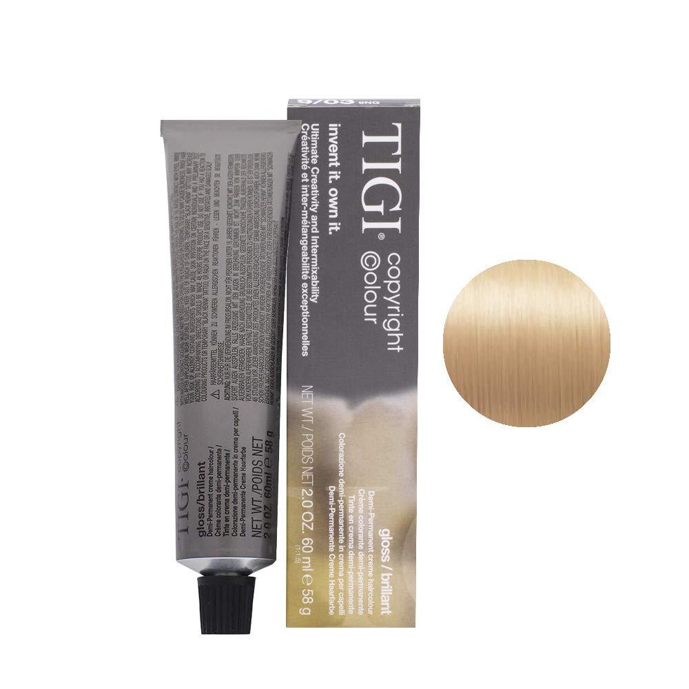 TIGI Colour Gloss Creme Hair Color for Unisex, No. 9/03 Very Light Natural Golden Blonde, 2 Ounce
