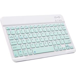 Ultra-Slim Bluetooth Keyboard Portable Mini Wireless Keyboard Rechargeable for Apple iPad iPhone Samsung Tablet Phone Smartphone iPadOS iOS Android (10 inch Light Green)
