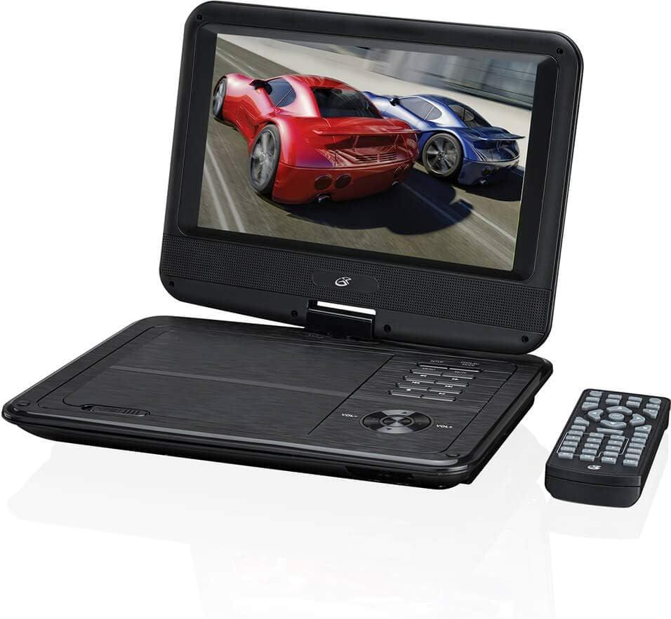 GPX PD901B PD901B Standard Portable DVD Player with 9-Inch Swivel Screen and Remote