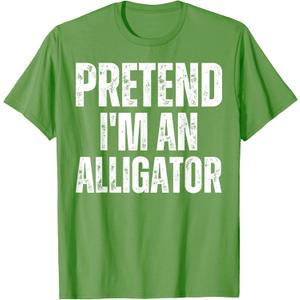 Alligator Lazy Halloween Costume, Pretend I'm an Alligator T-Shirt, S Size