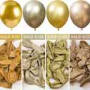 PartyWoo Gold Balloons 152pcs Different Sizes of 18 12 10 5 Inch Gold Balloon Arch Kit Garland for Birthday Wedding Anniversary Baby Shower Graduation Retirement Casino Party Decorations Gold-G101