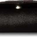 Jessica McClintock Angel Satin Tuxedo Flap Evening Clutch (One Size, Black)