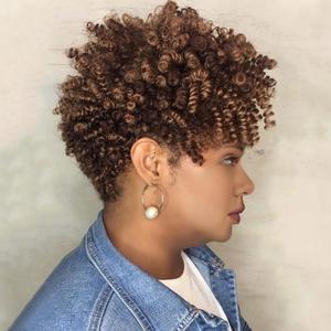 PHOCAS Short Curly Crochet Hair for Black Women 6MM Crochet Braids Synthetic Hair for DIY Mohawk Afro Braided Dreadlock Wigs