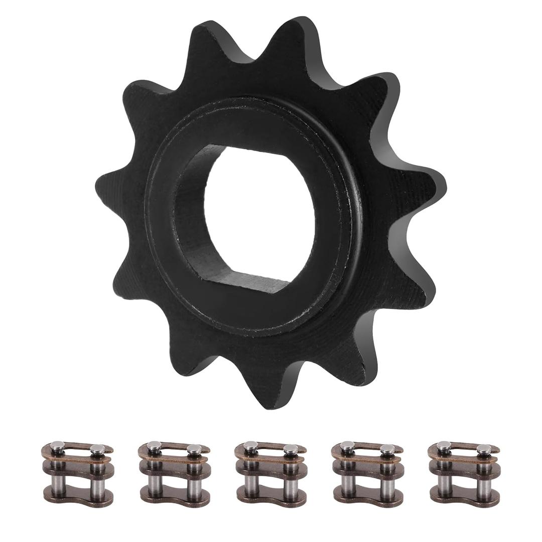 11T Teeth 25H Chain Motor Sprocket with Master Links Compatible with Razor MX650 MX500 SX500 Mini Bike Go Kart Cart MY1020 DC Motor Parts Mcgrath RSF650 Dirt Rocket Bike Kids Electric Scooter